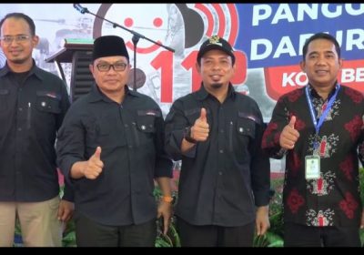 Ketua Komisi l DPRD Kota Bengkulu Bambang Hermanto. S.Sos.MM saat menghadiri acara launching layanan panggilan darurat Call Center 112 