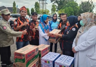 Pemuda Pancasila Kota Bengkulu Salurkan Bantuan, Peduli Korban Banjir
