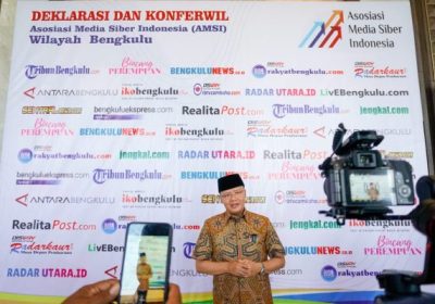 Jadi Wadah Eksistensi 14 Media Siber, Gubernur Rohidin Apresiasi Kehadiran AMSI Bengkulu