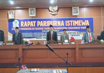 Gelar Rapat Paripurna Istimewa Pelantikan PAW DPRD Bengkulu Tengah Periode 2019-2024