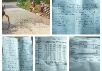 Diduga Asal jadi dan Tidak Sesuai Spesifikasi RAB Pembangunan Jalan Rabat Beton Desa Sengkuang Jaya Tercium Aroma Korupsi