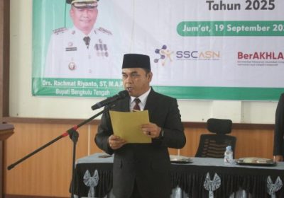 MUTASI DILANJUTKAN, PEMKAB BENGKULU TENGAH LANTIK 59 PEJABAT