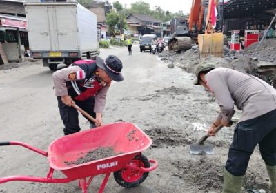 Gerak Cepat Polres Bener Meriah, Jalan Lintas Bireuen–Takengon Kembali Aman Pascabencana